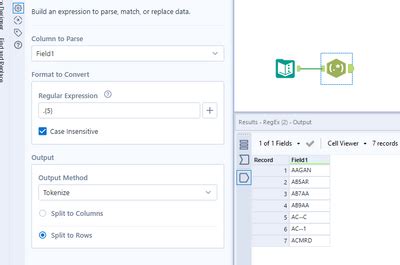 regex - Alteryx - Split a string with an uncertain length into 5 ...