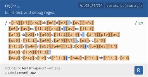 regex101 build, test, and debug regex