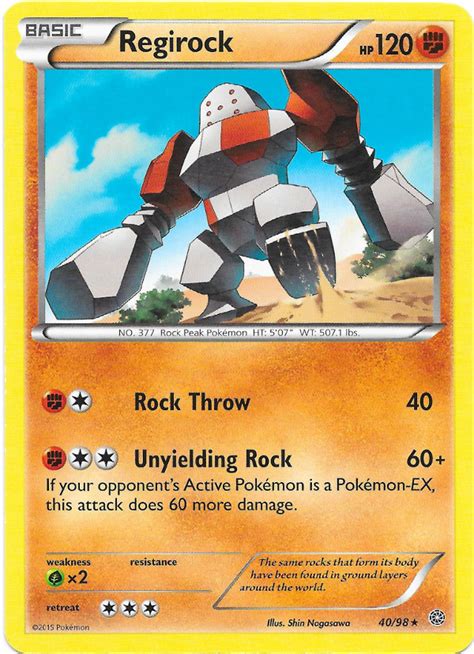 Regirock Pokemon Card