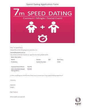 registration form for speed dating