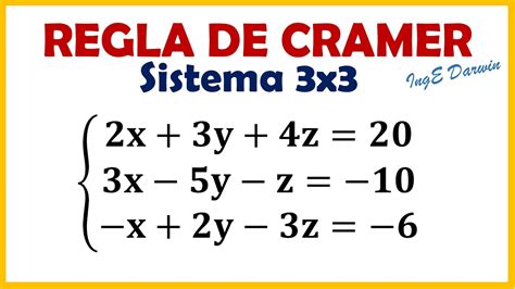 Regla De Cramer 3x3