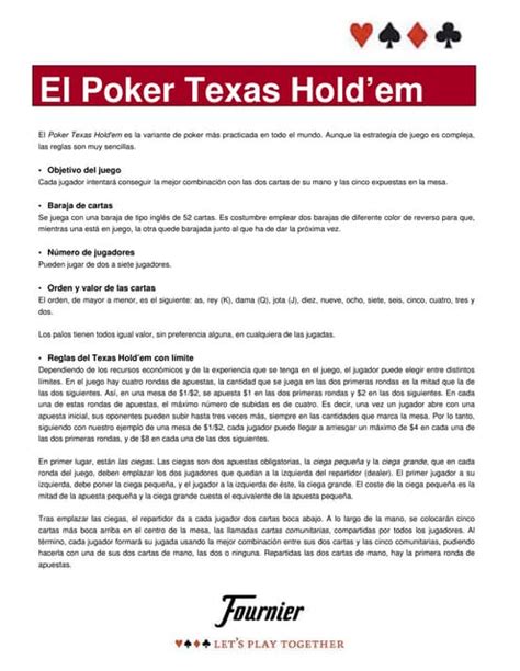 reglamento de texas holdem poker gbyp