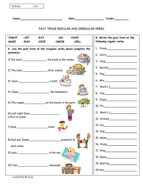 Regular And Irregular Verbs 8th Grade Ela Worksheets Verb Tense Worksheet 8th Grade - Verb Tense Worksheet 8th Grade