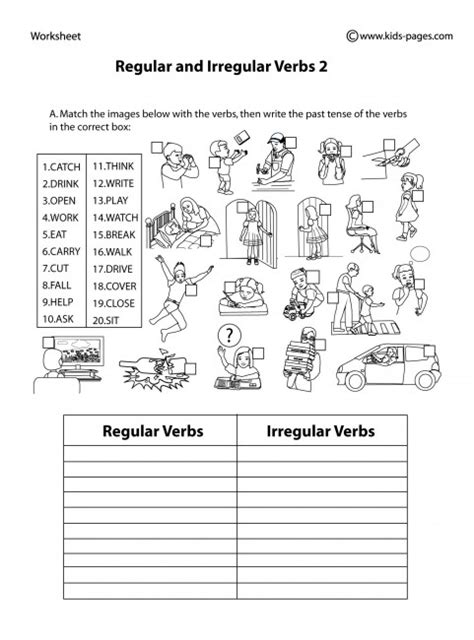Regular Irregular Verbs Worksheet Regular And Irregular Verbs Worksheet - Regular And Irregular Verbs Worksheet