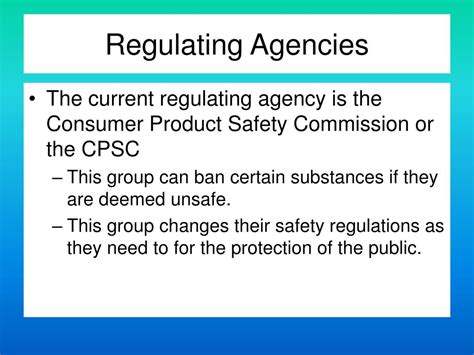 Regulating Consumer Product Safety