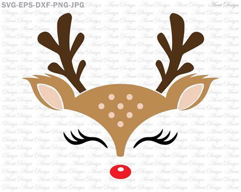 Reindeer Face Stencil Printable