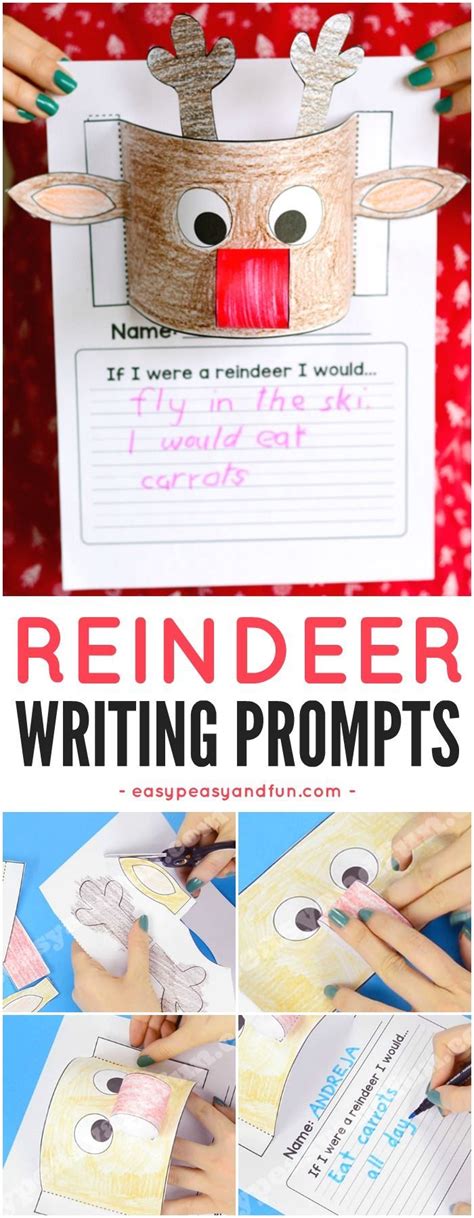 Reindeer Writing Prompt Christmas Craftivity Easy Peasy And Christmas Writing Prompts 1st Grade - Christmas Writing Prompts 1st Grade