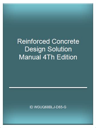 Read Online Reinforced Concrete Design Solution Manual 4Th Edition 