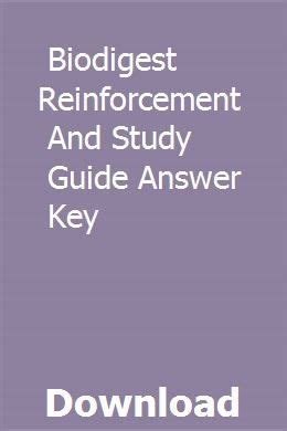 Full Download Reinforcement And Study Guide Biodigest Answer Key 