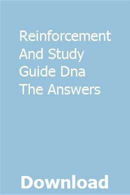 Read Reinforcement And Study Guide Dna 