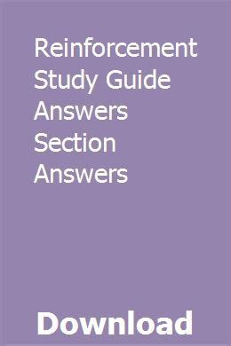 Read Reinforcement Study Guide Answers Section 