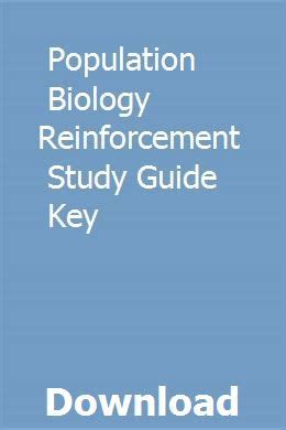 Full Download Reinforcement Study Guide Population Biology Answers 