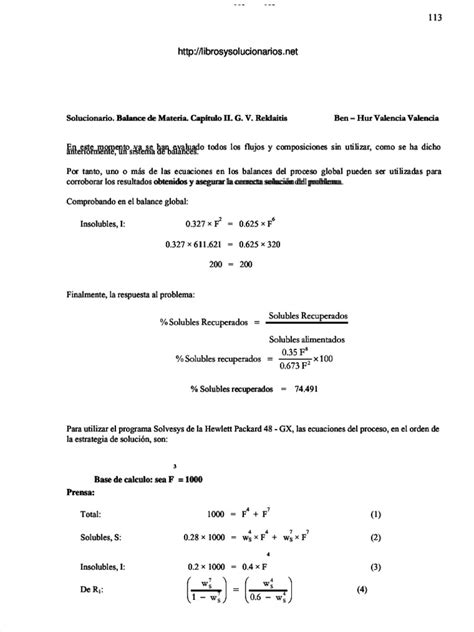 Reklaitis Solution Manual
