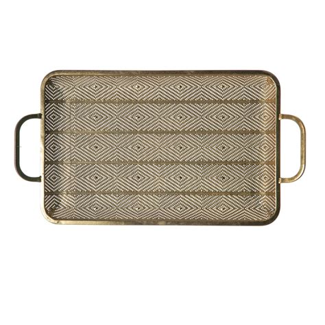 rektangular bricka i metall