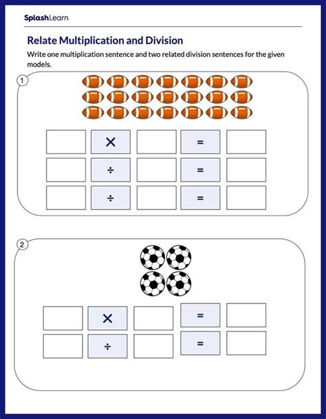 Relate Multiplication And Division Sentences Worksheet Splashlearn Relate Multiplication And Division - Relate Multiplication And Division