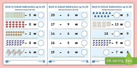 Related Subtraction Facts Within 20 Twinkl Related Subtraction Fact - Related Subtraction Fact