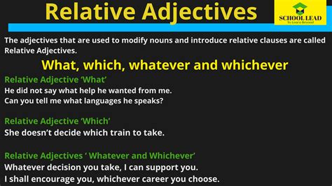 Relative Adjectives это