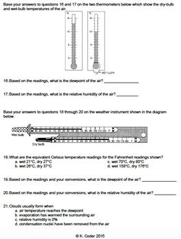Relative Humidity Lesson Plans Amp Worksheets Reviewed By Relative Humidity Worksheet - Relative Humidity Worksheet