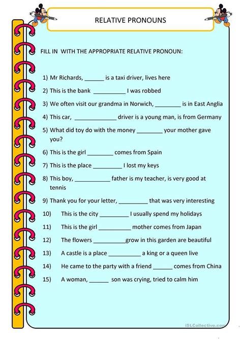 Relative Pronouns 4th Grade Worksheets Learny Kids Relative Pronouns 4th Grade Worksheets - Relative Pronouns 4th Grade Worksheets