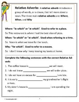 Relative Pronouns And Adverbs Worksheets For 4th Grade Relative Pronoun Worksheets 4th Grade - Relative Pronoun Worksheets 4th Grade