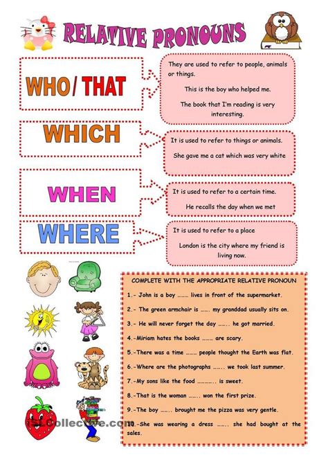 Relative Pronouns Interactive Activity For 4th Grade Live Relative Pronoun Worksheets 4th Grade - Relative Pronoun Worksheets 4th Grade