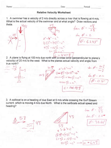 Relative Velocity Answers Worksheets K12 Workbook Relative Motion Worksheet Answer Key - Relative Motion Worksheet Answer Key