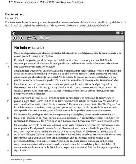 released ap spanish language exams