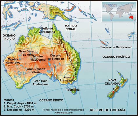 Relevo Da Oceania