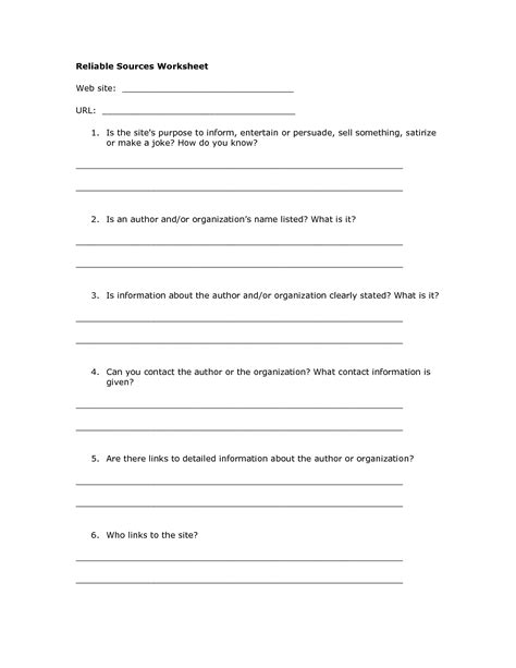 Reliable Sources Worksheet 1085 Words Education Index Reliable Sources Worksheet - Reliable Sources Worksheet
