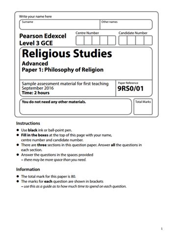 Read Online Religious Studies O Level Past Exam Papers 