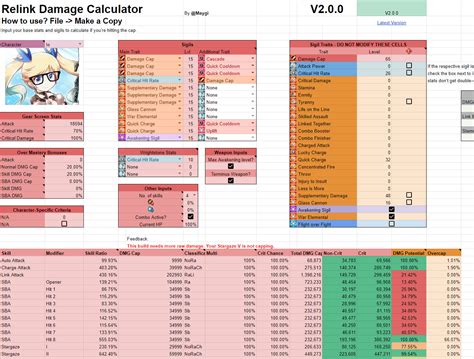 Relink Damage Calculator