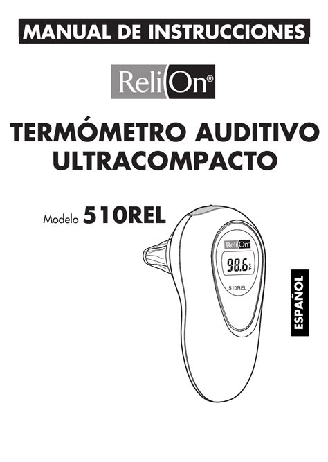 Full Download Relion Ear Thermometer User Manual File Type Pdf 