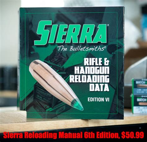 Reloading Data Sierra Bullets