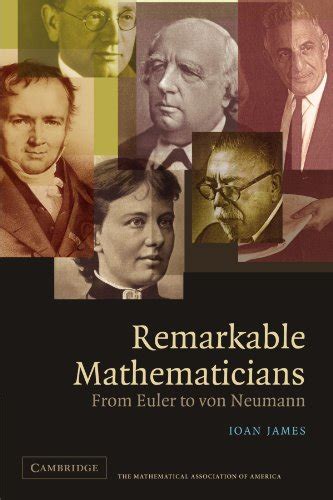 Full Download Remarkable Mathematicians From Euler To Von Neumann Spectrum Series 