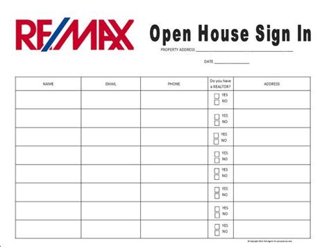 Read Online Remax Open House Sign In Sheet Template Ebooks Pdf 