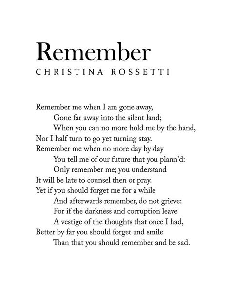 Remember Christina Rossetti