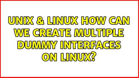 remove dummy interface linux