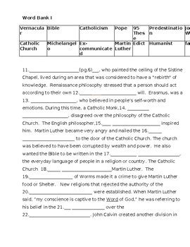 Full Download Renaissance And Reformation Study Guide 