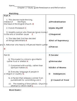 Read Renaissance And Reformation Study Guide Answer Key 