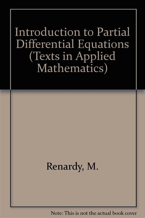 Renardy Rogers Partial Differential Equations