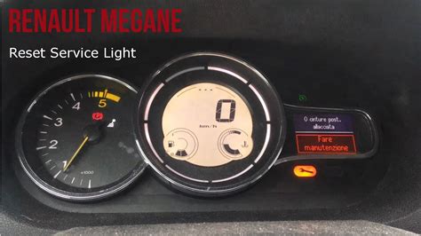 renault fluence reset service light