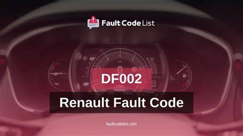 renault megane fault code df002