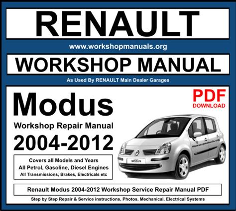 Renault Modus Workshop Manual Free
