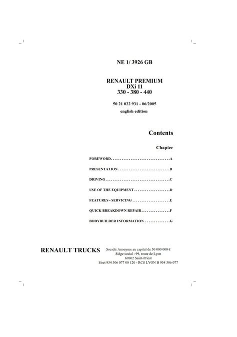 renault premium manual