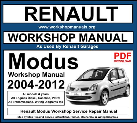 Read Renault Modus Service Guide 19216811Ip 
