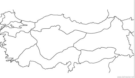 renksiz türkiye haritası