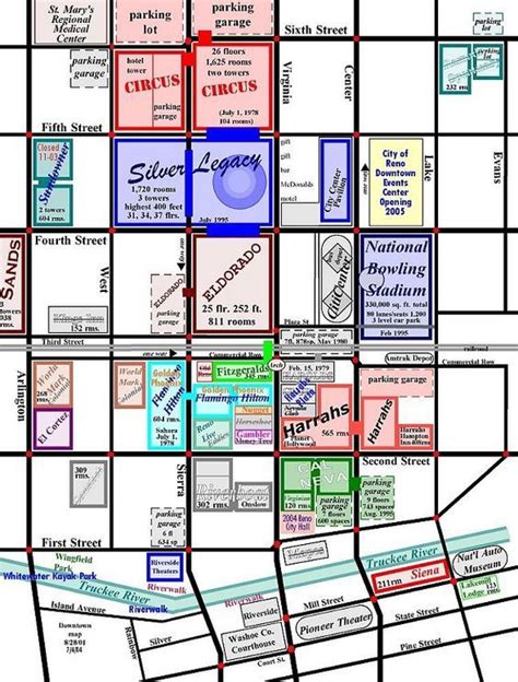 reno casinos map downtown