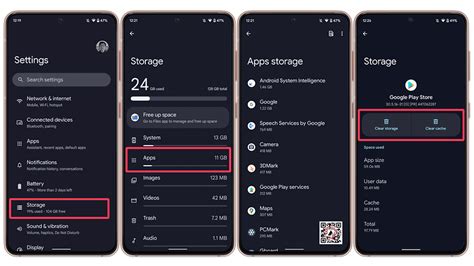 rensa cache android app