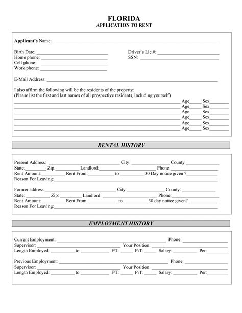 rental application form florida pdf Carolann Gilchrist