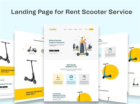 Rental Scooter Landing Page By Dmitry Lauretsky For Pro Scooter Coloring Pages - Pro Scooter Coloring Pages